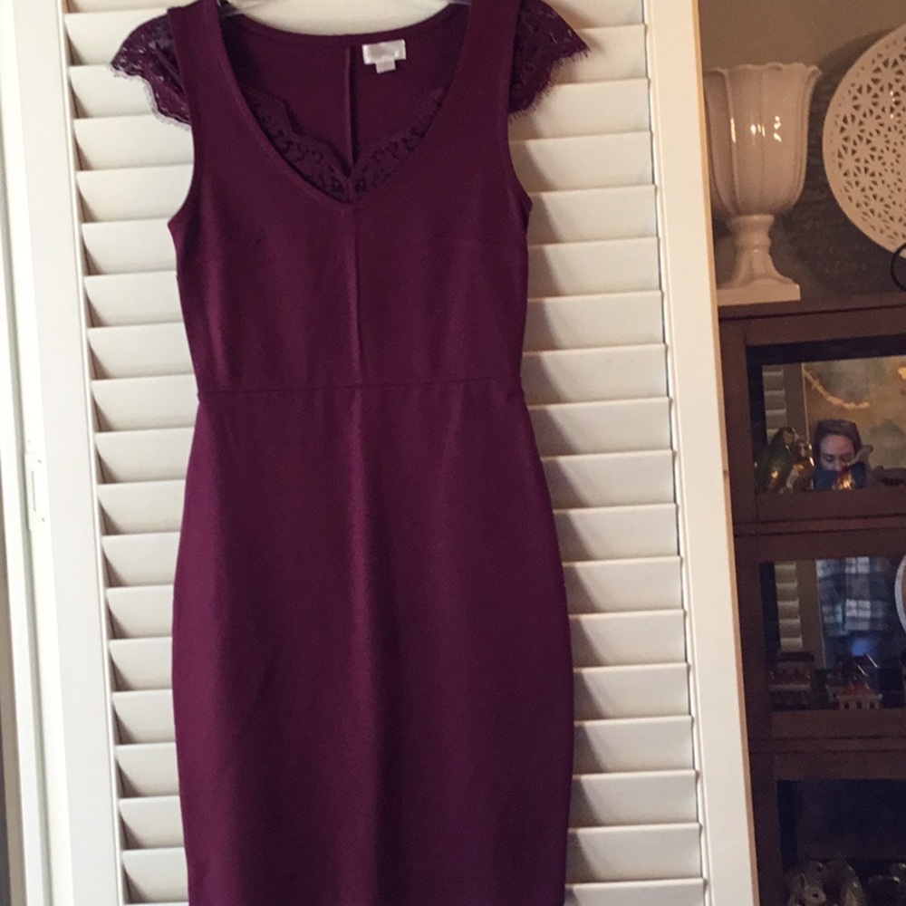 Decree | NWT Maroon Lace Dress XS